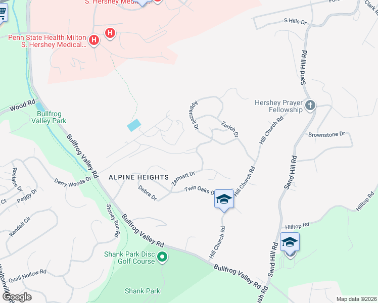 map of restaurants, bars, coffee shops, grocery stores, and more near 826 Berne Court in Hummelstown