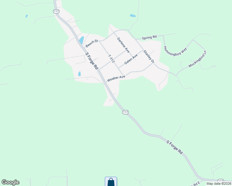 map of restaurants, bars, coffee shops, grocery stores, and more near 2206 South Forge Road in Palmyra