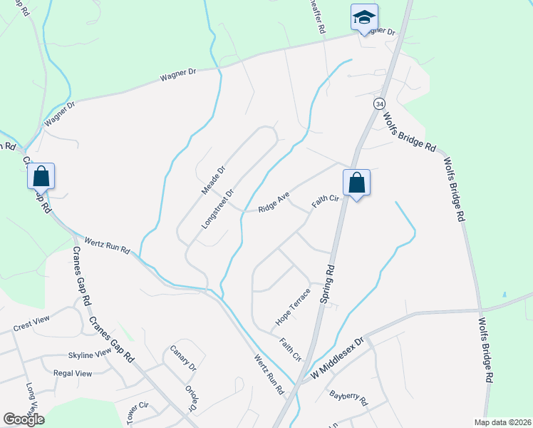 map of restaurants, bars, coffee shops, grocery stores, and more near 41 Ridge Avenue in Carlisle