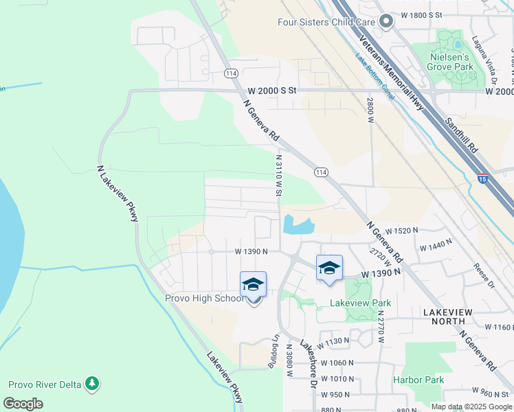 map of restaurants, bars, coffee shops, grocery stores, and more near 3191 West 1670 North in Provo