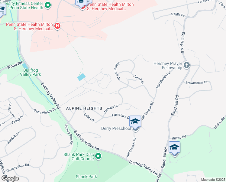map of restaurants, bars, coffee shops, grocery stores, and more near 826 Berne Court in Hummelstown