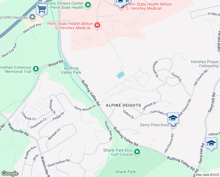 map of restaurants, bars, coffee shops, grocery stores, and more near 937 C Innsbruck Drive in Hummelstown