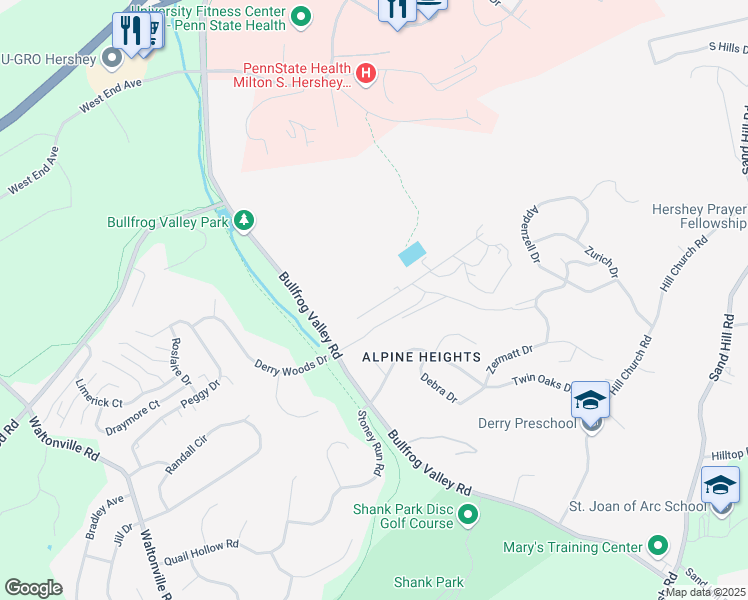 map of restaurants, bars, coffee shops, grocery stores, and more near 937 C Innsbruck Dr in Hummelstown