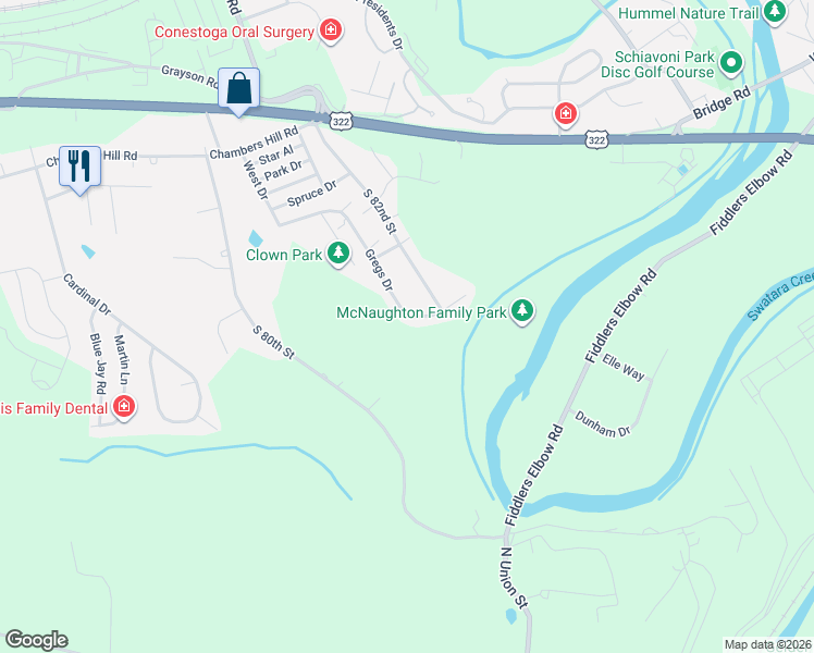 map of restaurants, bars, coffee shops, grocery stores, and more near 837 Gregs Drive in Harrisburg