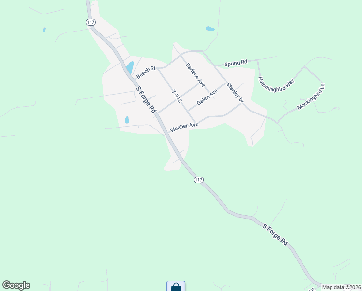 map of restaurants, bars, coffee shops, grocery stores, and more near 2206 South Forge Road in Palmyra