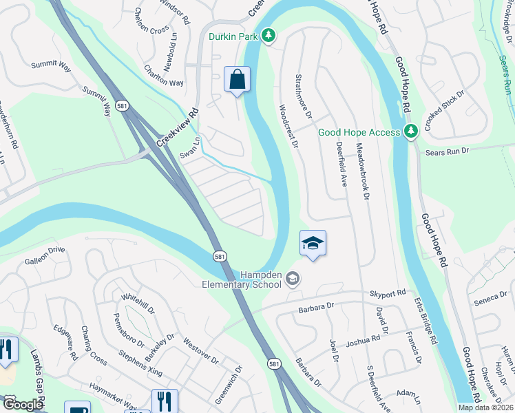 map of restaurants, bars, coffee shops, grocery stores, and more near 612 Thrush Court in Mechanicsburg