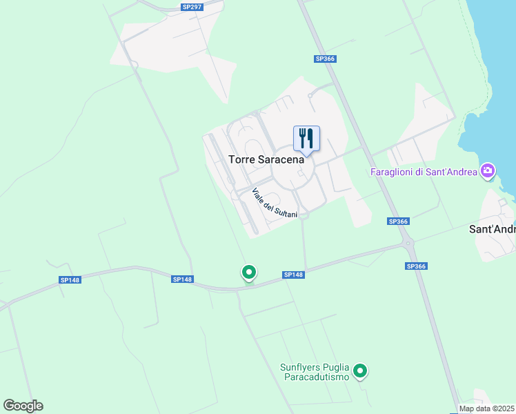 map of restaurants, bars, coffee shops, grocery stores, and more near 54 Viale degli Sceicchi in Torre Saracena
