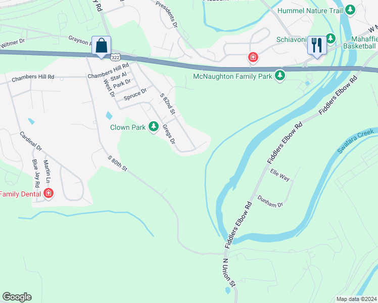 map of restaurants, bars, coffee shops, grocery stores, and more near 837 Gregs Drive in Harrisburg