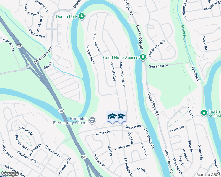 map of restaurants, bars, coffee shops, grocery stores, and more near 5232 Strathmore Drive in Mechanicsburg