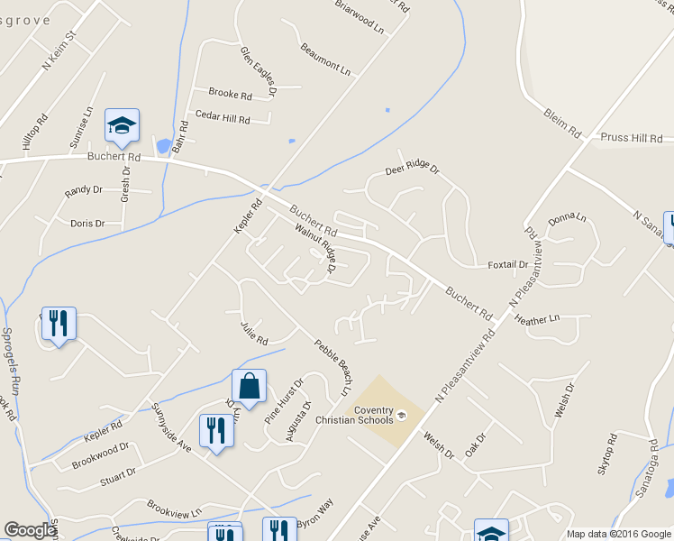 map of restaurants, bars, coffee shops, grocery stores, and more near 3101 Walnut Ridge Drive in Pottstown