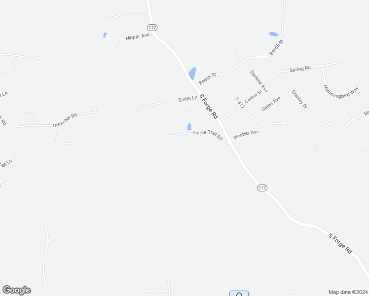 map of restaurants, bars, coffee shops, grocery stores, and more near 116 Horseshoe Trail Lane in Palmyra