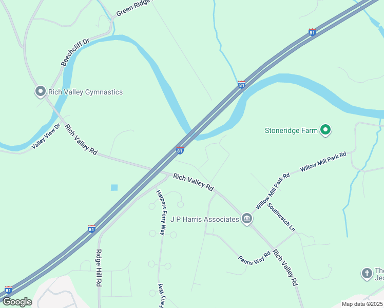 map of restaurants, bars, coffee shops, grocery stores, and more near 174 Rich Valley Road in Mechanicsburg