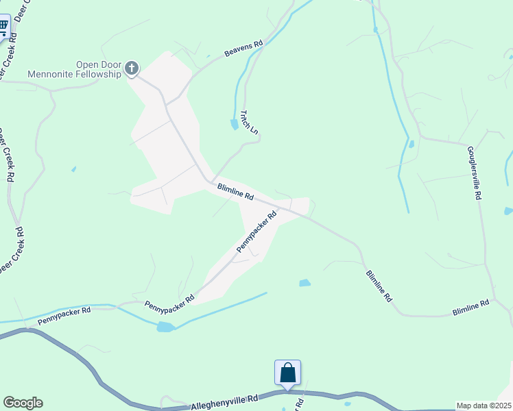 map of restaurants, bars, coffee shops, grocery stores, and more near 302 Blimline Road in Mohnton