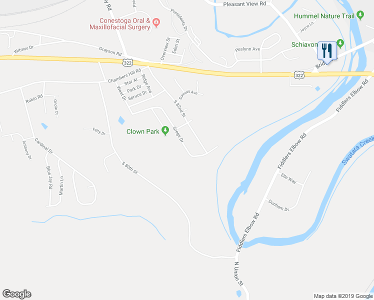map of restaurants, bars, coffee shops, grocery stores, and more near 782 Gregs Drive in Harrisburg