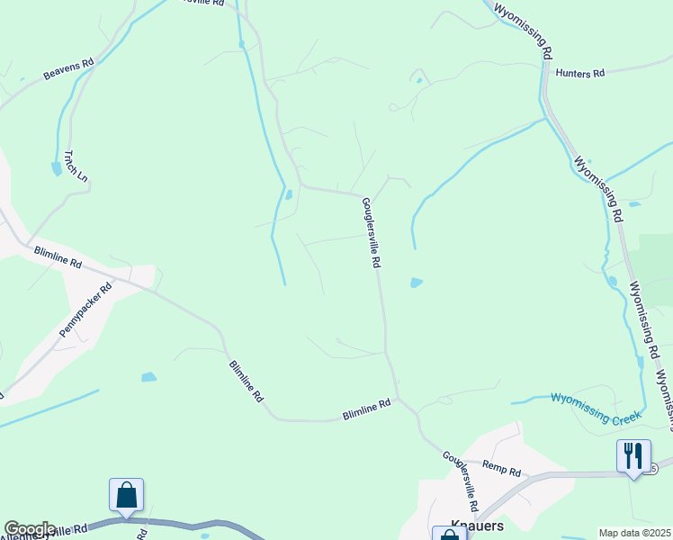 map of restaurants, bars, coffee shops, grocery stores, and more near 5081 Ridgewood Road in Reading