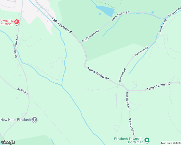 map of restaurants, bars, coffee shops, grocery stores, and more near 1066 Fallen Timber Road in Elizabeth