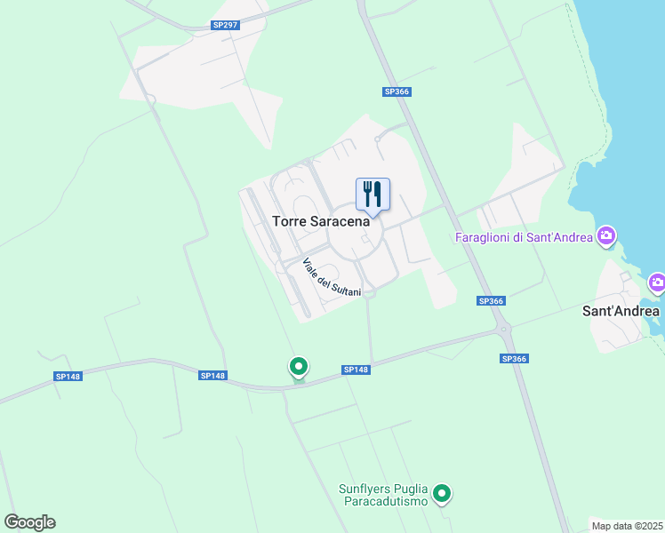 map of restaurants, bars, coffee shops, grocery stores, and more near 1 Viale degli Sceicchi in Torre Saracena