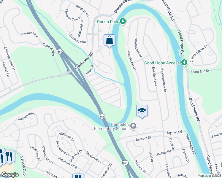 map of restaurants, bars, coffee shops, grocery stores, and more near 605 Thrush Court in Mechanicsburg