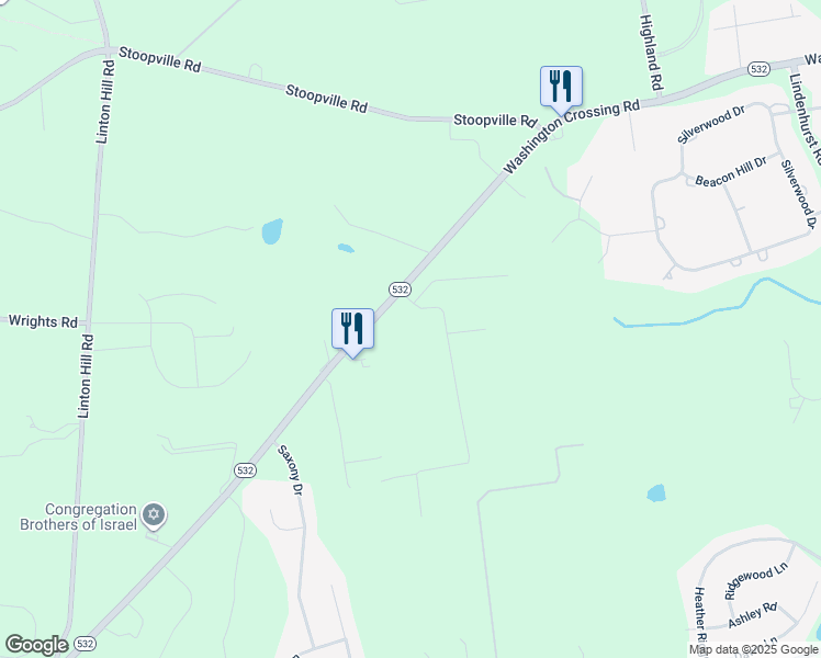 map of restaurants, bars, coffee shops, grocery stores, and more near 7 Gaucks Lane in Newtown