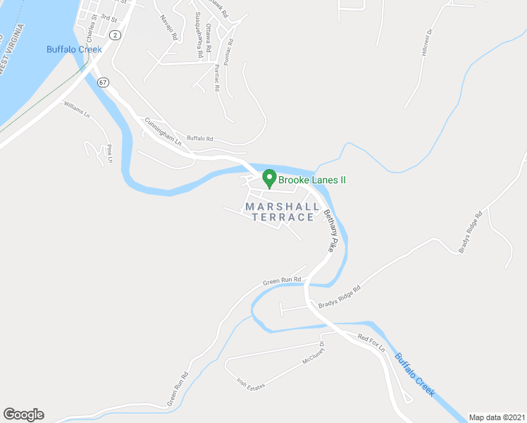 map of restaurants, bars, coffee shops, grocery stores, and more near 63 Marshall Street in Wellsburg