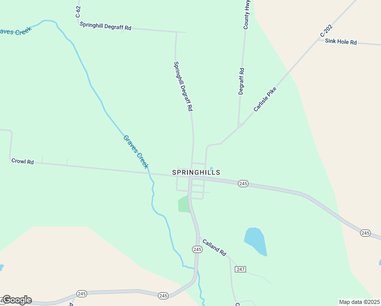 map of restaurants, bars, coffee shops, grocery stores, and more near 9460 Springhill Degraff Road in De Graff