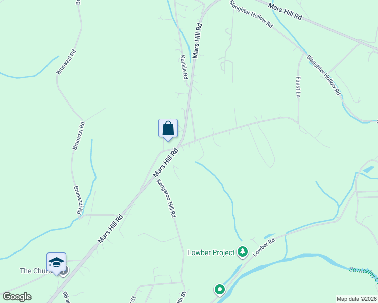 map of restaurants, bars, coffee shops, grocery stores, and more near 206 Wolfe Lane in Irwin