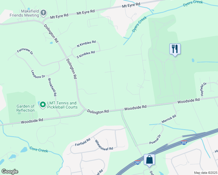 map of restaurants, bars, coffee shops, grocery stores, and more near 15 Sunnyside Lane in Morrisville