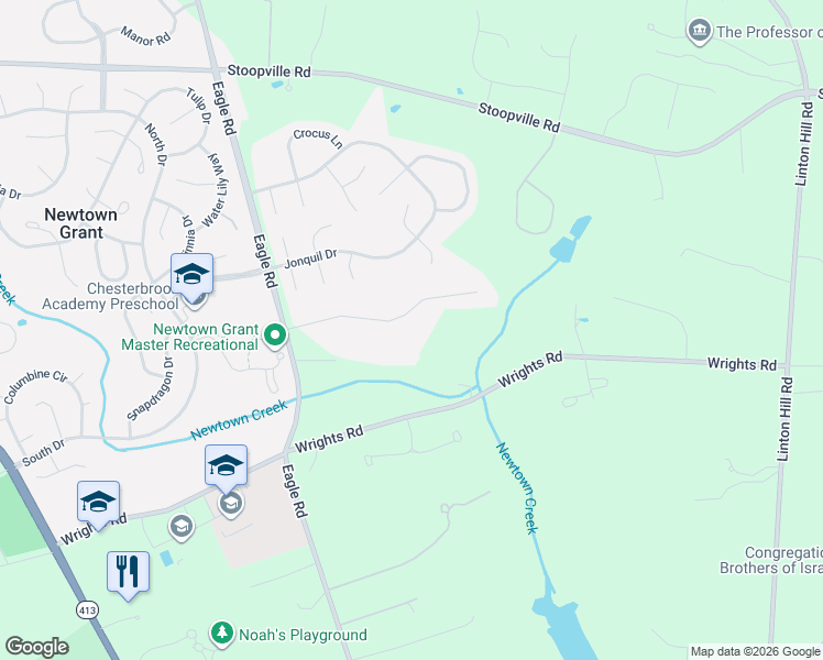 map of restaurants, bars, coffee shops, grocery stores, and more near 23 Amy Circle in Newtown