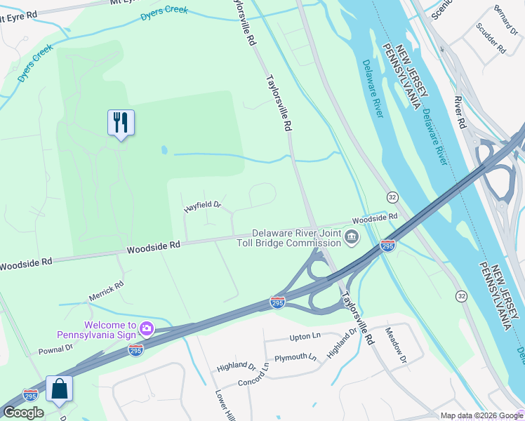 map of restaurants, bars, coffee shops, grocery stores, and more near 1295 Clearview Drive in Morrisville