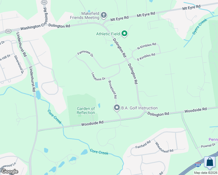 map of restaurants, bars, coffee shops, grocery stores, and more near 1591 Brookfield Road in Newtown