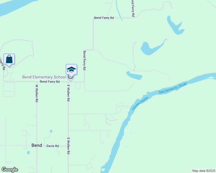 map of restaurants, bars, coffee shops, grocery stores, and more near 22400 Vía Pasado in Red Bluff