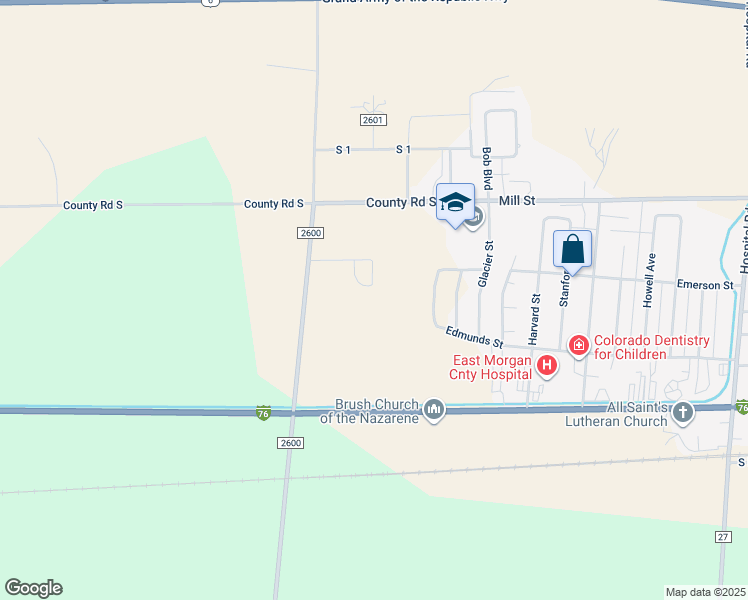 map of restaurants, bars, coffee shops, grocery stores, and more near 43 Beth Drive in Brush
