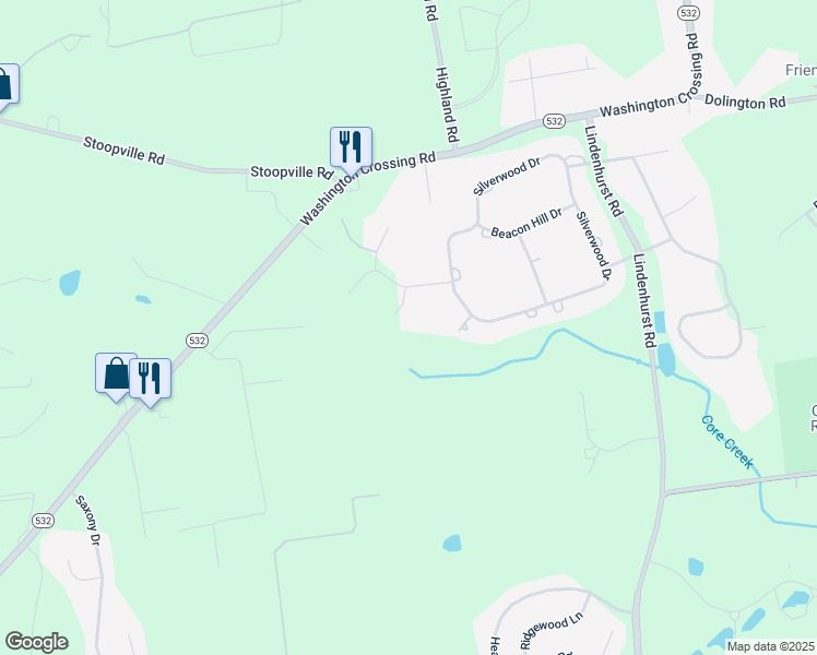 map of restaurants, bars, coffee shops, grocery stores, and more near 1660 Peyton Drive in Newtown