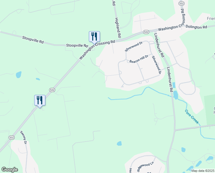 map of restaurants, bars, coffee shops, grocery stores, and more near 1660 Peyton Drive in Newtown