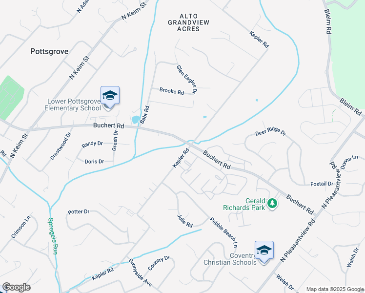map of restaurants, bars, coffee shops, grocery stores, and more near 1197 Kepler Road in Pottstown
