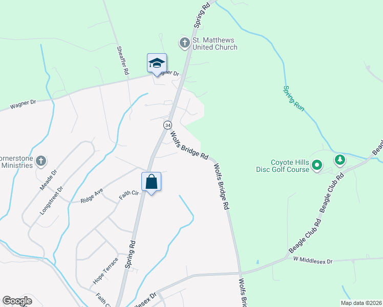 map of restaurants, bars, coffee shops, grocery stores, and more near 468 Wolfs Bridge Road in Carlisle