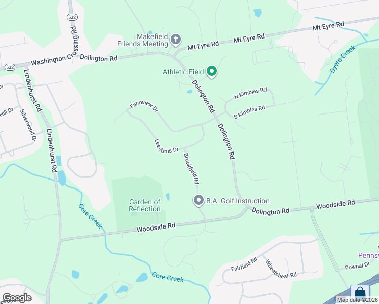 map of restaurants, bars, coffee shops, grocery stores, and more near 1591 Brookfield Road in Newtown