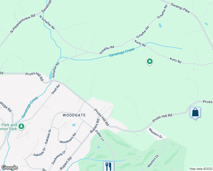map of restaurants, bars, coffee shops, grocery stores, and more near 3089 Pruss Hill Road in Pottstown