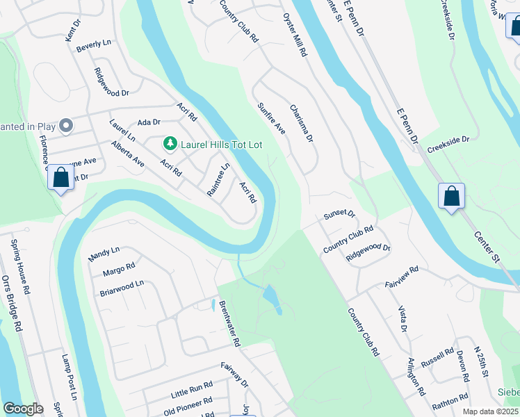 map of restaurants, bars, coffee shops, grocery stores, and more near 874 Acri Road in Mechanicsburg