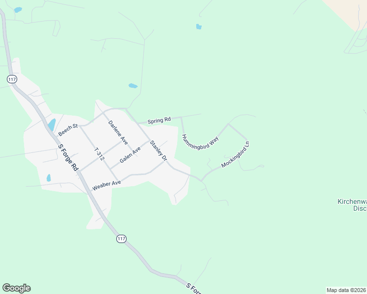 map of restaurants, bars, coffee shops, grocery stores, and more near 124 Hummingbird Way in Palmyra