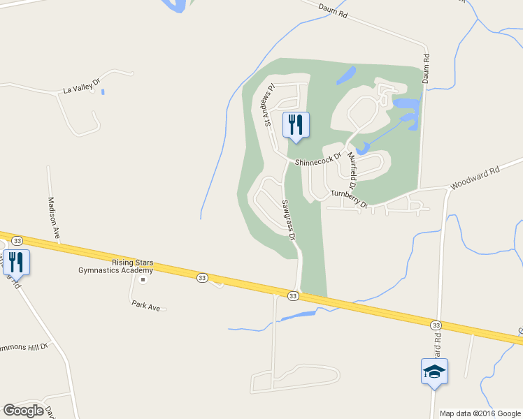 map of restaurants, bars, coffee shops, grocery stores, and more near 26 Winged Foot Drive in Manalapan Township