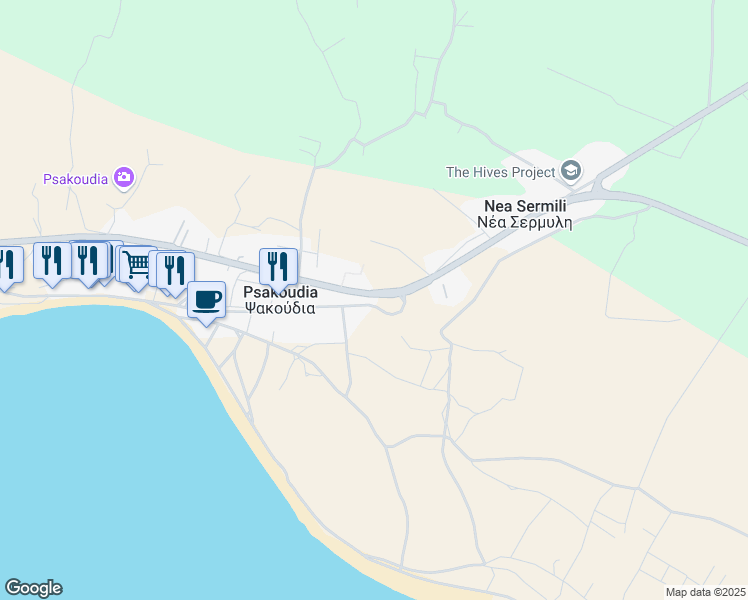 map of restaurants, bars, coffee shops, grocery stores, and more near in 