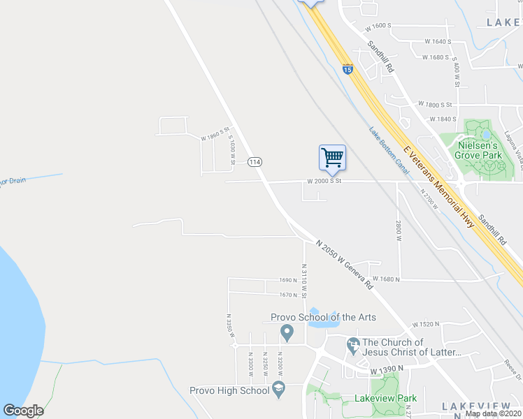 map of restaurants, bars, coffee shops, grocery stores, and more near 1909 North 2050 W Geneva Road in Provo