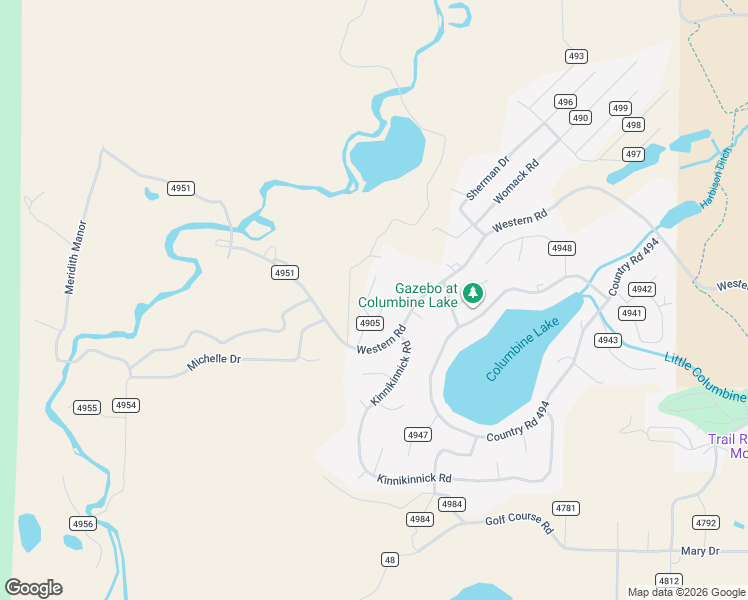 map of restaurants, bars, coffee shops, grocery stores, and more near 117 County Road in Grand Lake
