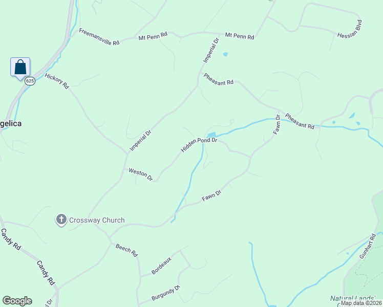 map of restaurants, bars, coffee shops, grocery stores, and more near 8 Hidden Pond Drive in Reading