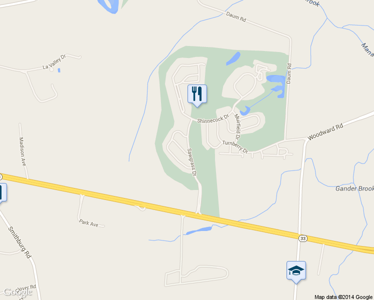 map of restaurants, bars, coffee shops, grocery stores, and more near 8 Inverness Drive in Manalapan Township