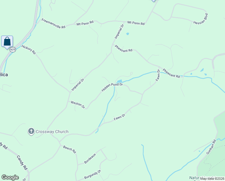 map of restaurants, bars, coffee shops, grocery stores, and more near 8 Hidden Pond Drive in Reading