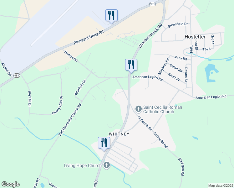 map of restaurants, bars, coffee shops, grocery stores, and more near 313 Huffman Rd in Latrobe