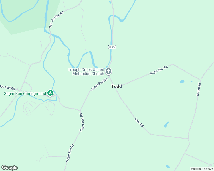 map of restaurants, bars, coffee shops, grocery stores, and more near 18671 Sugar Run Road in Todd