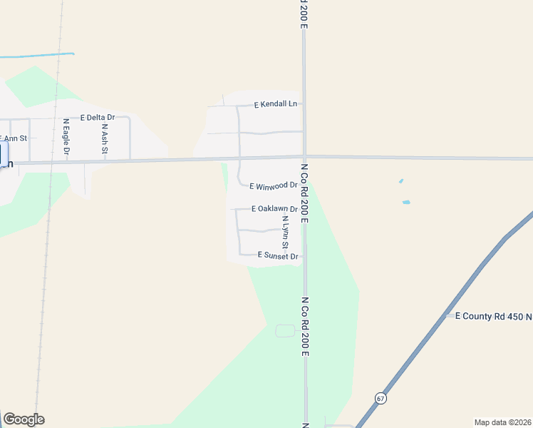 map of restaurants, bars, coffee shops, grocery stores, and more near 3101 E Oaklawn Dr in Muncie